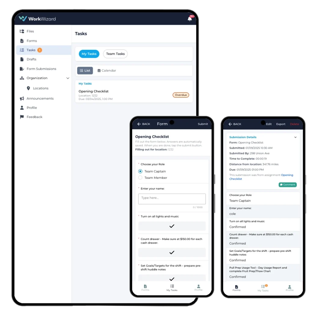 WorkWizard - Tasks & Checklists